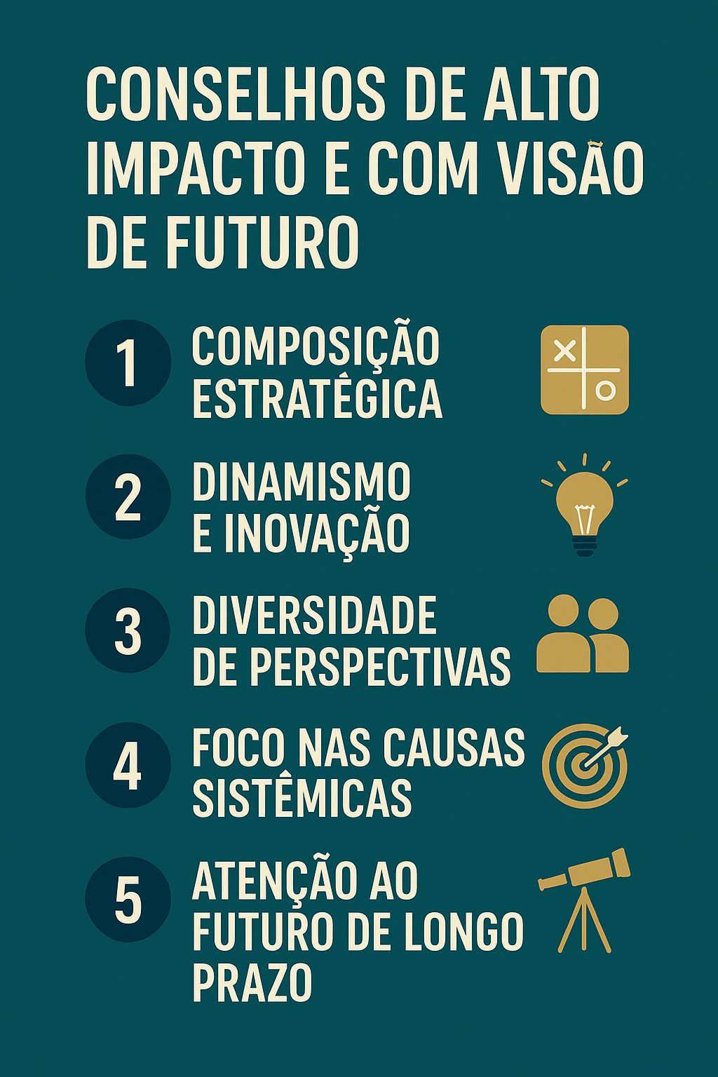 Conselhos de Alto Impacto e Visão de Futuro